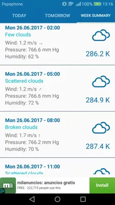 Offline Weather Forecast android App screenshot 4